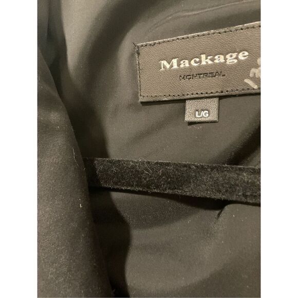 Mackage Montreal Women's Black Asymmetrical Zip Trench Coat Size Large - Picture 5 of 9